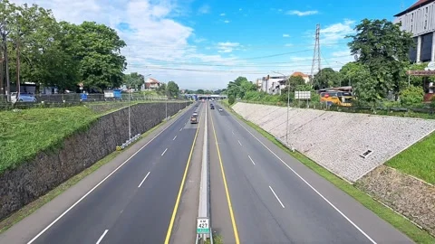 View of the Trans Java Toll Road as seen from Semarang. Stock Footage 263950823