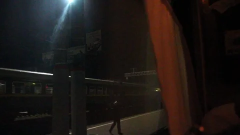 View from the tran's window Stock Footage 101763821