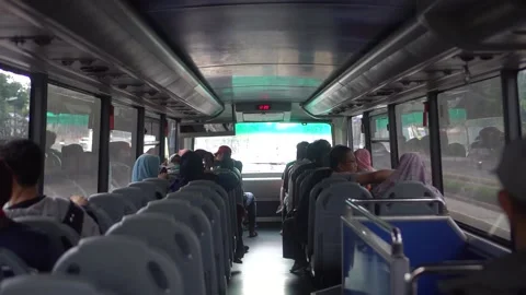 View in Transjakarta Bus Video stock 154669870