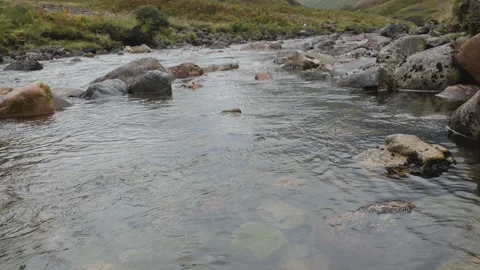 A view of transparent mountain spring. Stock Footage 112680258