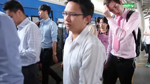 View of Transportation system in Bangkok Stock Footage 77754335