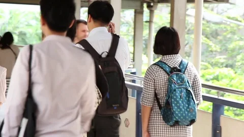 View of Transportation system in Bangkok Stock Footage 77755042