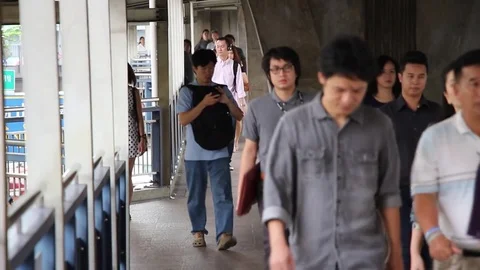 View of Transportation system in Bangkok Stock Footage 77755064