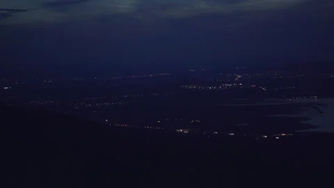 View of transpot on hill of night background Stock Footage 257785486