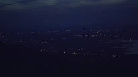 View of transpot on hill of night background Stock Footage 257785554