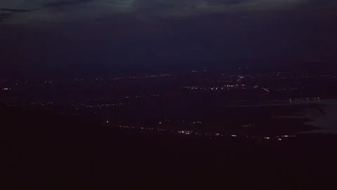 View of transpot on hill of night background Stock Footage 257785703