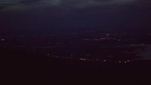 View of transpot on hill of night background Stock Footage 257785801