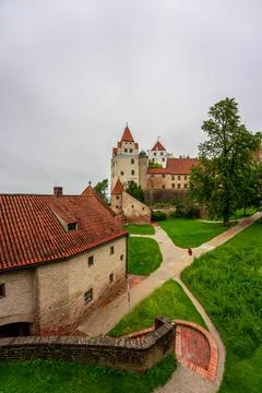 View of Trausnitz Castle in Landshut, Germany. Stock Photos