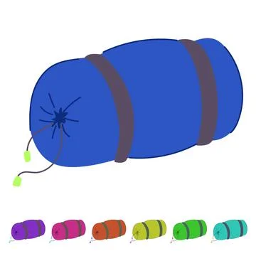 View travel blanket vector cartoon graphic Stock Illustration