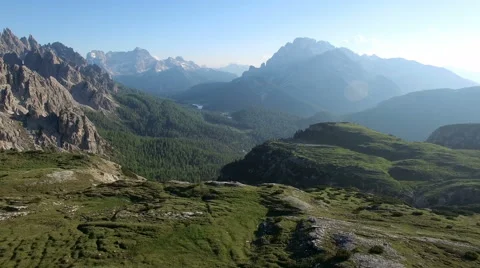 View from Tre Cime Park Stock Footage
