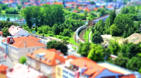 View from Trencin Castle Stock Footage 40278963
