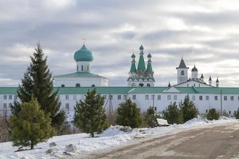 View of the Trinity Complex of the Alexander-Svirsky Monastery Foto stock