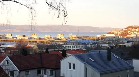 View of Trondheim, Norway Stock Footage 61540662