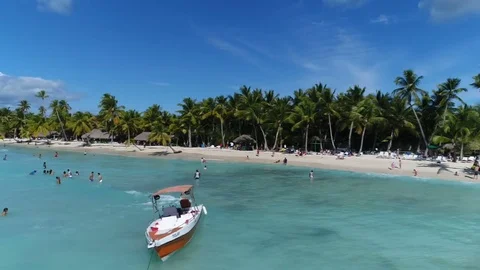 View of Tropical Beach from a Drone Stock Footage
