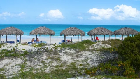 A view of a tropical beach Stock-Footage 87091469