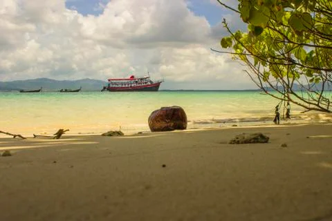 The view from the tropical coast Stock Photos