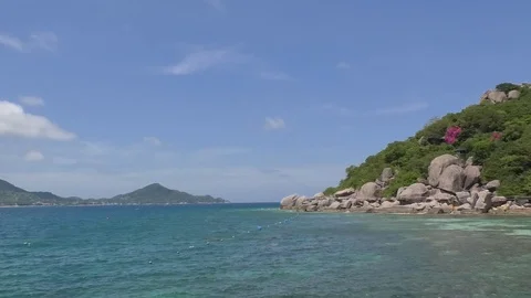 View of the tropical island Stock Footage 112701316