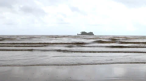 View of tropical storm seascape Stock Footage 24972720