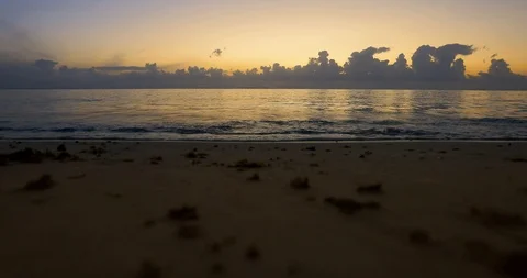 View Of Tropical sunset Beach Matemwe Village in Unguja, Tanzania Zanzibar Stock Footage 119138551