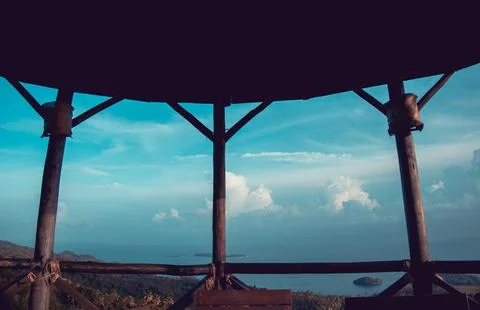 View from tropical viewsdeck Stock Photos