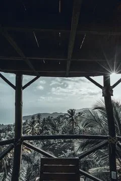 View from tropical viewsdeck Stock Photos