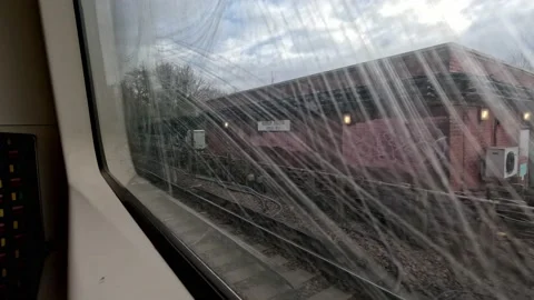 View from a Tube train window on the Metropolitan Line 5K Stock Footage 232941720