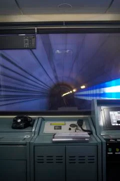View Of Tunnel From Inside Subway Train Stock Photos