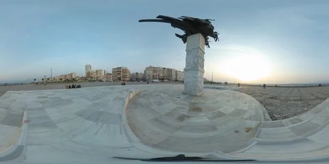 View from a Turkish Monument - 360 VR Stock Footage 97048264