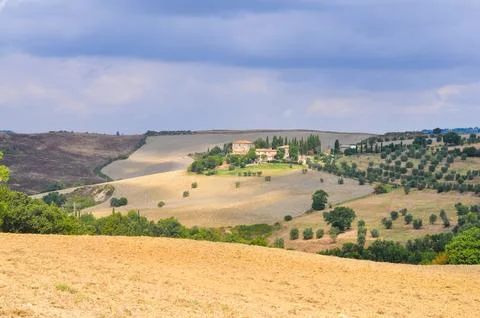 View of Tuscany Landscape Stock Photos