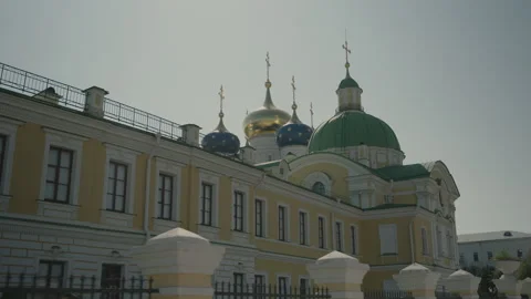 View of the Tver Transfiguration Cathedral in the center of Tver Video stock 319009665