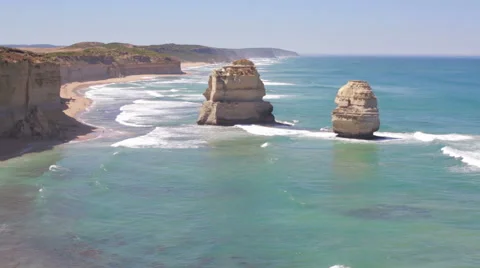 View of the Twelve Apostles Stock Footage 52458851
