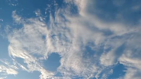 The view of the twilight sky stretched out in shades of golden blue. Stock Footage 328176854