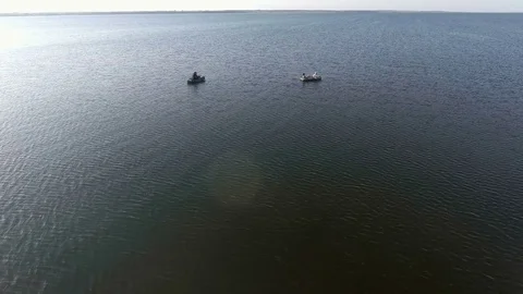 View of Two Boats On The sea Stock Footage 82445697