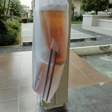 View of two glasses of cold, appetizing iced tea Stock Photos