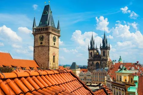 View of Tyn Cathedral Stock Photos