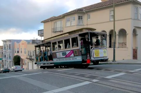 View of a typical Cable Car of San Francisco Stock-Fotos