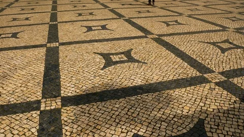 View on typical Lisbon floor, ornaments typical of this city Video stock 107033106