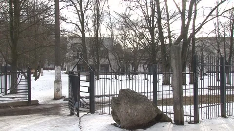 View of a typical residential  building in a Soviet city. Stock Footage 170394768