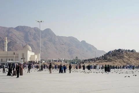 The View of Uhud Mountain Stock Photos