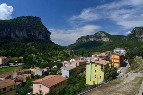 View of Ulassai Stock Photos