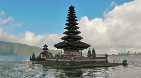 View of Ulun Danu Temple,Bali Stock Footage 62162547
