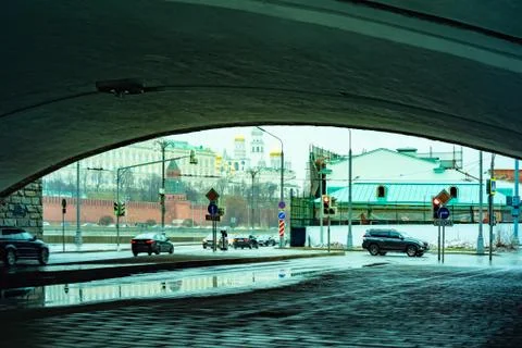 View from under the Big Stone bridge. Russia . Foto stock
