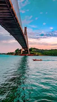 View under the bridge Stock Photos