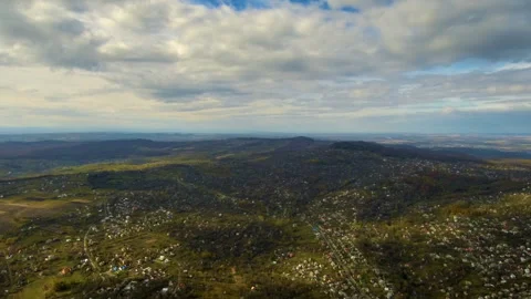 View from under the clouds Stock Footage 99327659
