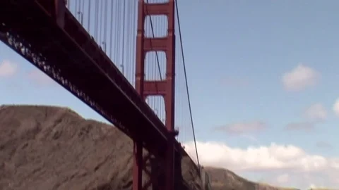 View under Golden Gate Bridge.   Video stock 81577077