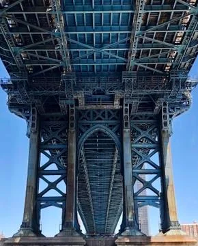 View from under the Manhattan Bridge Stock Photos