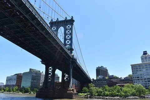 View from under the Manhattan Bridge Stock Photos