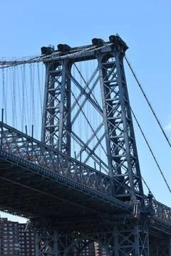 View from under the Manhattan Bridge 库存照片