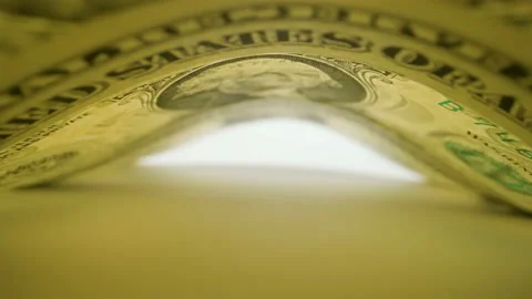 A view under the piled USA dollar bills Stock Footage 147422317
