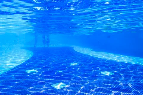 View of the underwater part of the pool Stock Photos